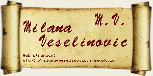 Milana Veselinović vizit kartica